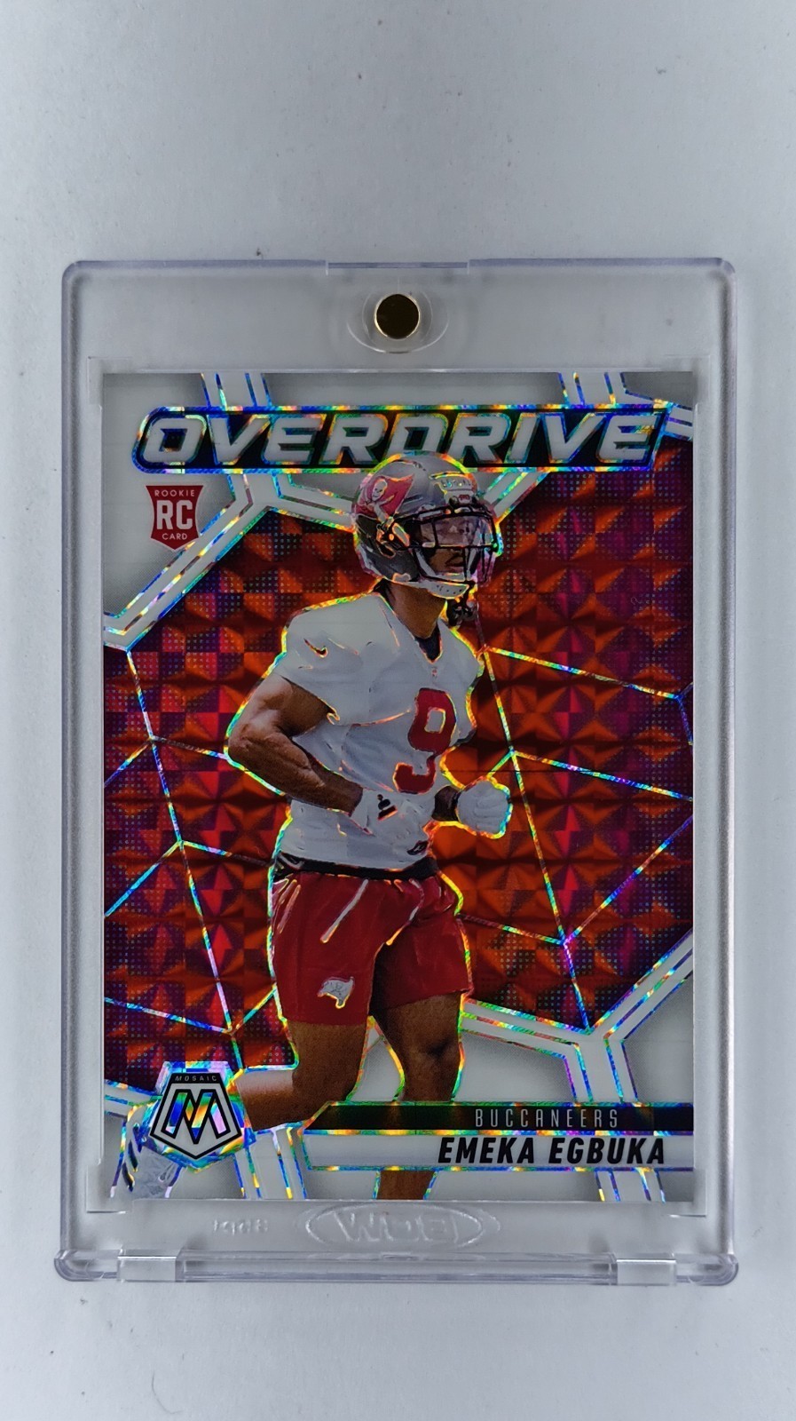 2025 Panini Mosaic Overdrive Emeka Egbuka #376 White Mosaic /25 (RC)