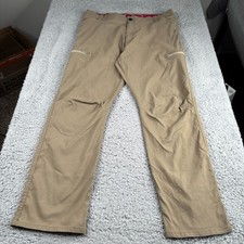 Wrangler ATG Cargo Pants Mens 38x30 Beige Straight Fit Nylon Stretch UPF 30