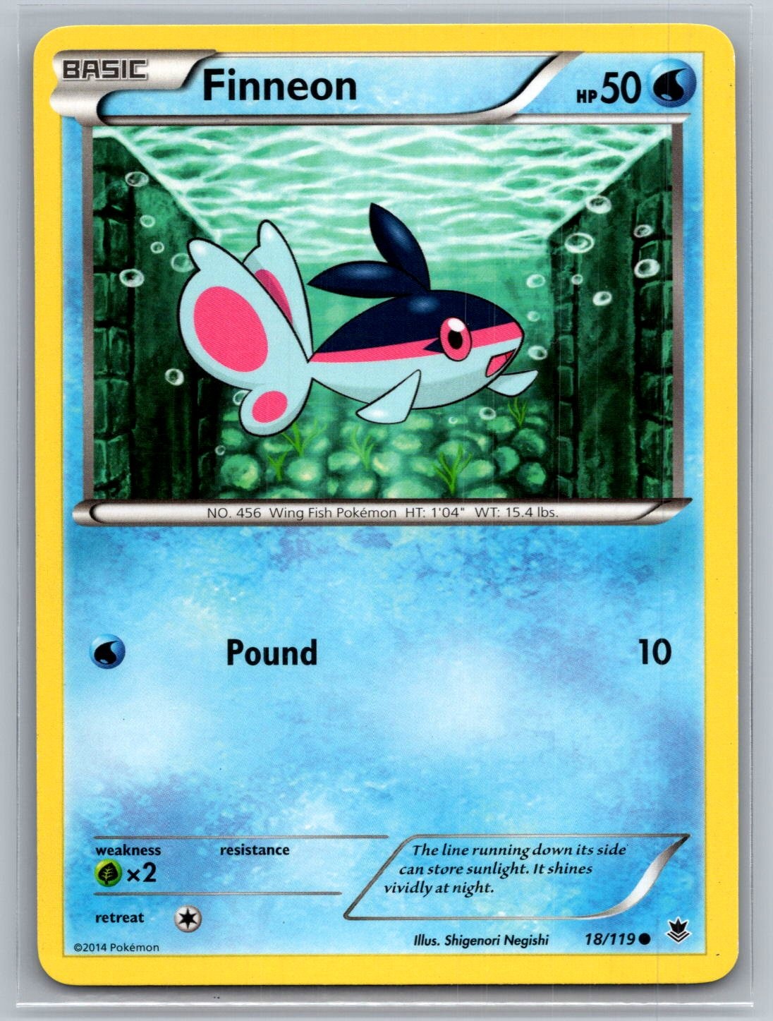Pokemon Finneon 18/119 Common Phantom Forces LP