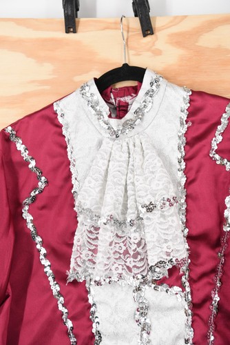 Individuelles Karneval Krewe Regency Barock Spitze Rüschen Pailletten Kostüm Top Gr. L - Bild 7 von 16