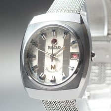 Orologio vintage anni 70 RADO Mannheim quadrante a righe bicolore...