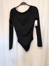 BP. Black M Thong Open Back Bodysuit