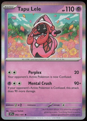 Tapu Lele #92/191 (Holo) (LP) SV08: Surging Sparks SSP Pokemon