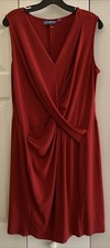 Simply Vera Vera Wang Ladies L Sleeveless Cross Front Dress Wine Color