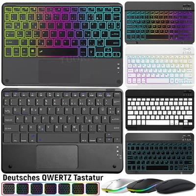 Bluetooth QWERTZ Tastatur Maus für iPad 11 10 9 8 7 6 5th Air 6 5 4 Pro 11'' 2025