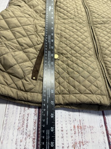Weatherproof Quilted Jacket Women's 1X Hooded Vintage Khaki Full Zip NWT - Picture 8 of 11