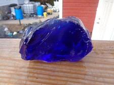 Glass Rock Slag Pretty Clear Cobalt 3.2 lbs Rocks 15B Landscaping Aquarium Glass Rock Slag Pretty Clear Cobalt 3.2 lbs Rocks 15B Landscaping Aquarium - Image 1