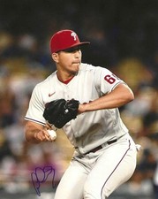 Signed  8x10 FRANCISCO MORALES  Philadelphia Phillies Autographed photo - COA 