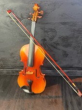 Acoustic Violin 4/4 4-String Brown Varnish Right-Handed Chinrest w/ Bow