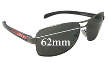 SFx Replacement Sunglass Lenses fits Prada SPS50L - 62mm Wide