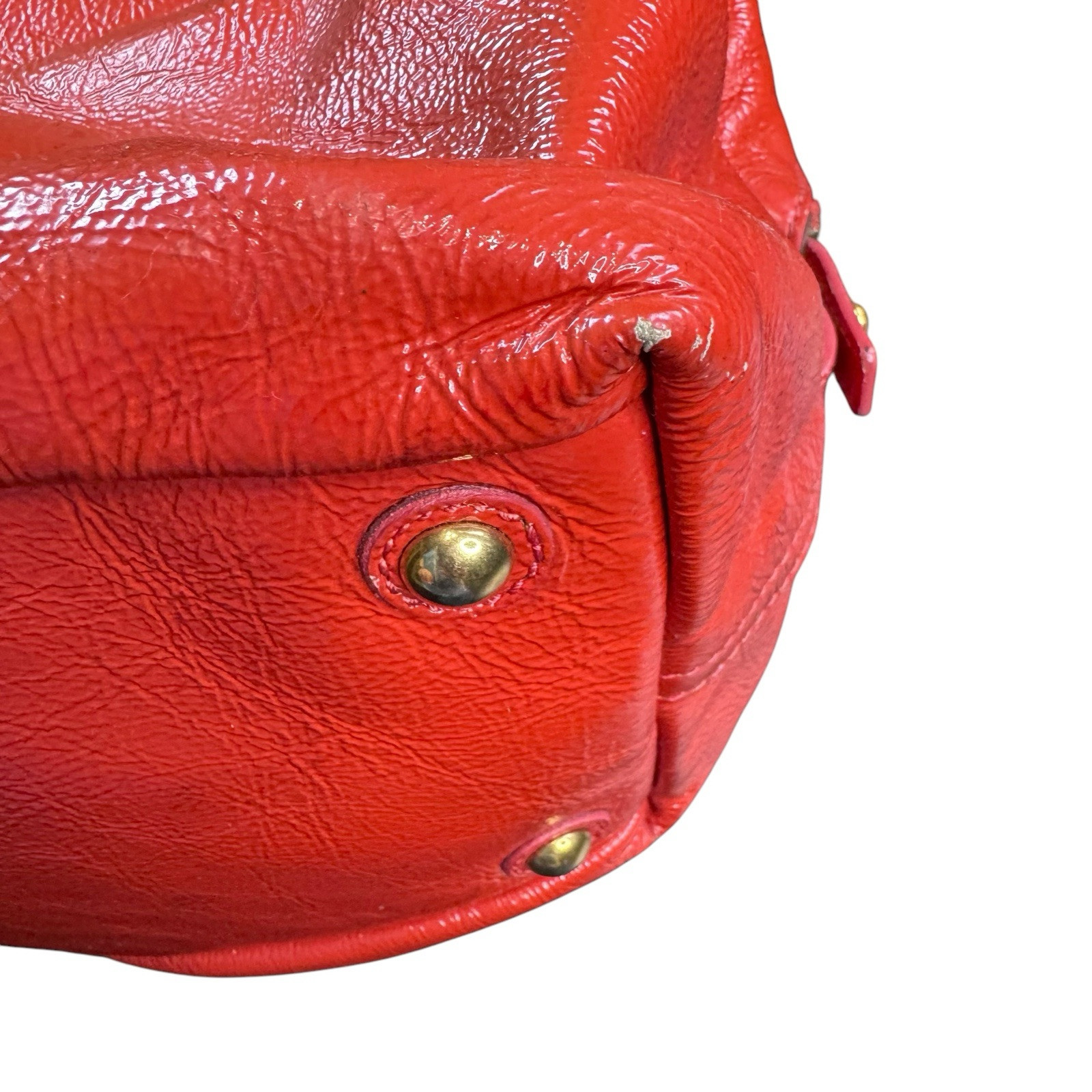 Borsa media Yves Saint Laurent YSL autentica pelle arancione (difetto)