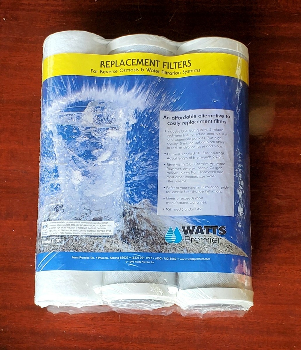 Watts Premier Replacement Water Filter P-3P, Reverse Osmosis