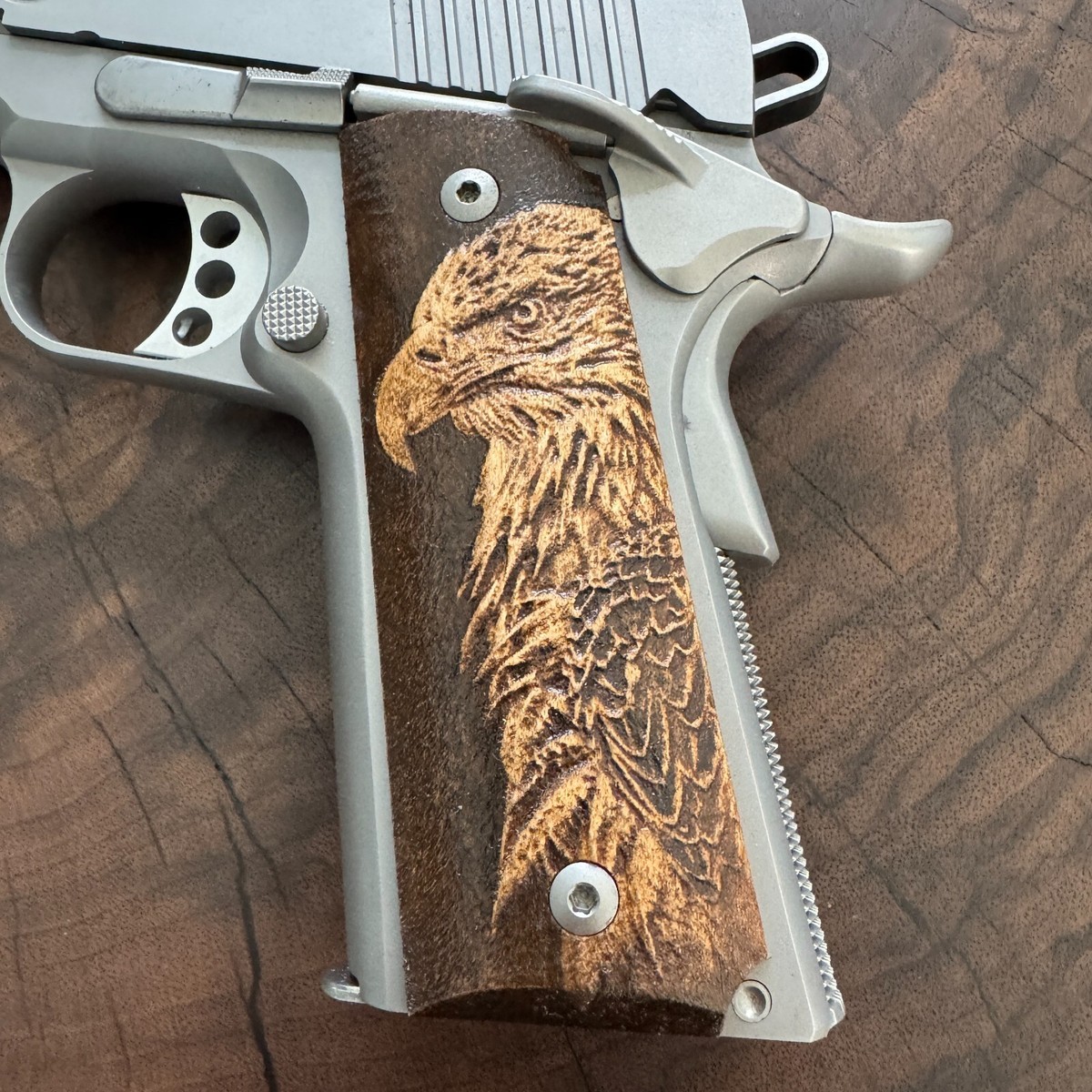 Eagle 1911 Full Size custom made wooden grips | eBay
