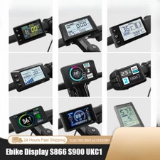 E-bike Display LCD Panel Screen with SM/Waterproof Plug Matching Controller