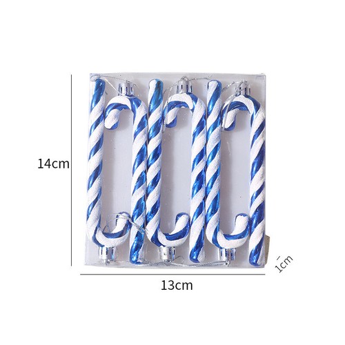 6pcs Candy Cane Glitter Hanging Christmas Tree Bauble Ornament Xmas Decoration - Picture 13 of 33