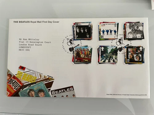 Royal Mail First Day Cover The Beatles 6 Stamps 9 January 2007 Album Covers