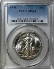 1941 PCGS MS64 Walking Liberty Half Dollar