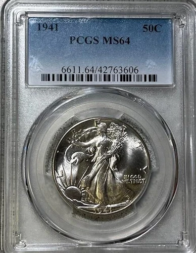 1941 PCGS MS64 Walking Liberty Half Dollar