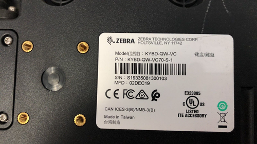 Zebra USB Heated keyboard - QWERTY - KYBD-QW-VC - Picture 2 of 2