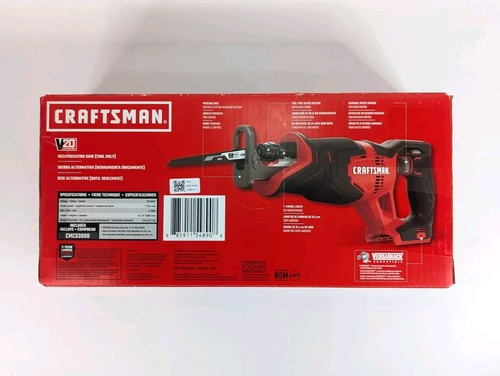 CRAFTSMAN V20 Reciprocating Saw, Cordless, Tool Only (CMCS300B) , Red - Picture 2 of 4
