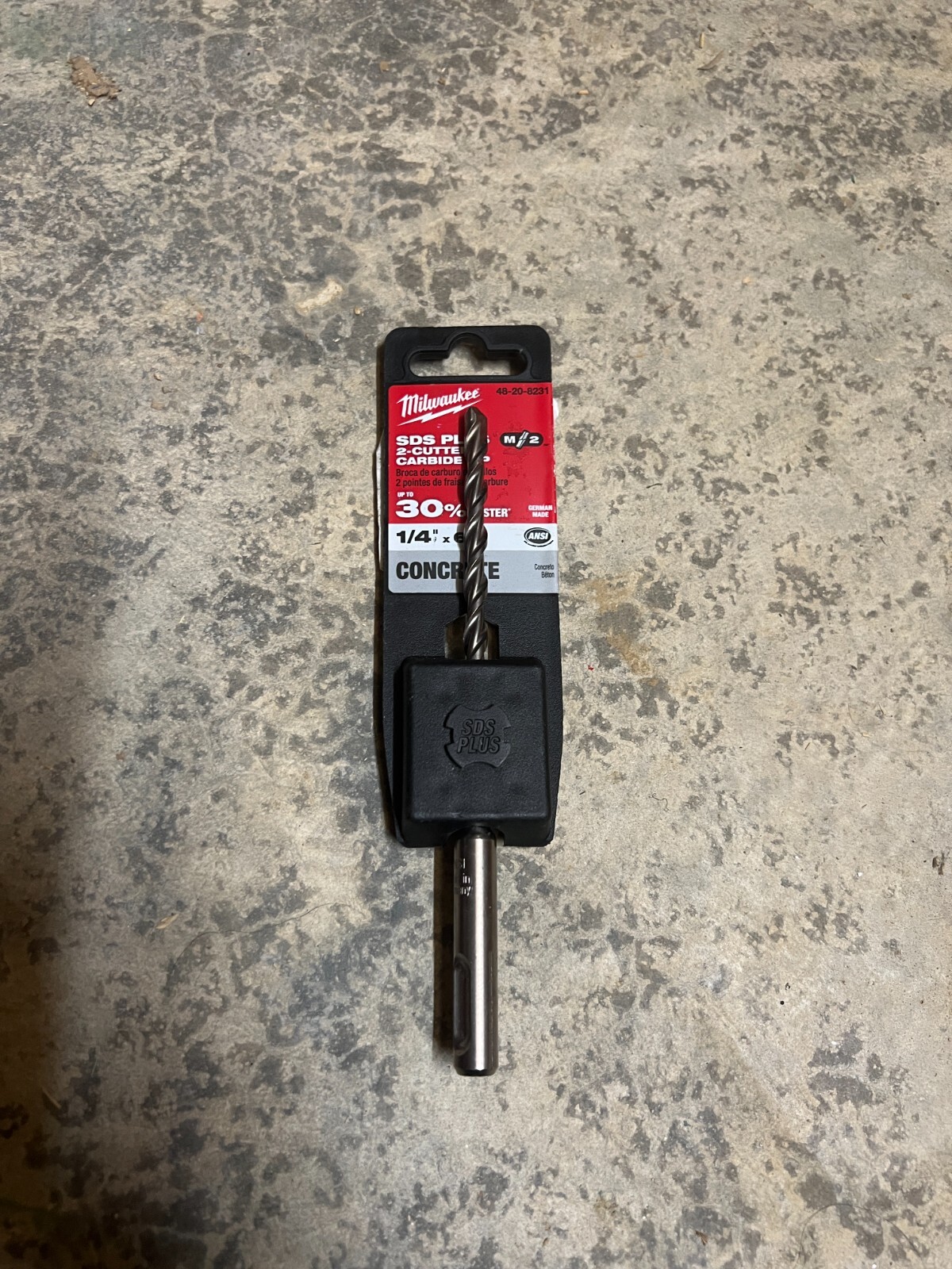 Milwaukee 1/4 X 6 Inch 2 Cutter SDS Plus Shank Rotary Hammer  