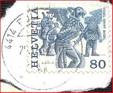 Schweiz (006) - Helvetia - Nennwert 80 - Vogel Gryff