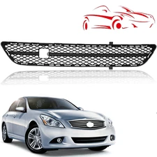 Front Bumper Lower Grille Black Mesh For 2010-2013 Infiniti G37 & 2011-2012 G25