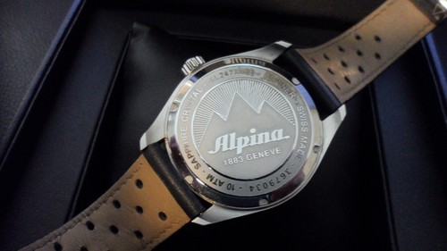 Alpina Men's Swiss Quartz Alpiner Sunray Blue GMT Dial Black Sport Watch 42mm - Picture 8 of 11