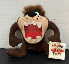 Vintage 1995 Warner Brothers Looney Tunes Taz 7  Plush ACE Novelty With Tags