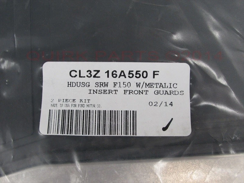 Guardabarros delanteros de alta resistencia para Ford F150 2011-2014 e inserto brillante OEM Foto 4 de 4