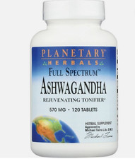 Planetary Herbals Full Spectrum Ashwagandha 570 mg 120 Tabs