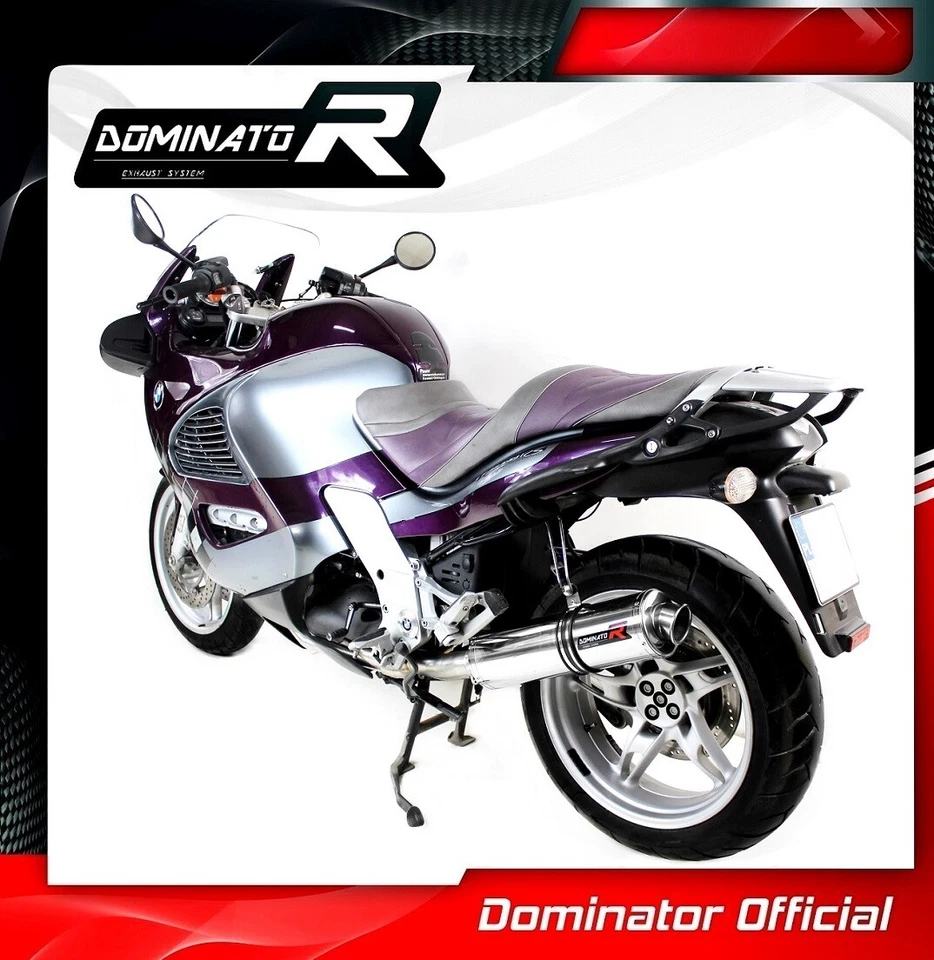 K 1200 RS Exhaust ROUND Dominator Racing silencer muffler 1997 1998 1999 2000 - Изображение 3 из 4