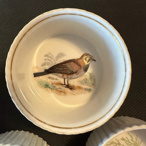 Le Faune Fireproof By Louis Lourioux Porcelain Bird Design Ramekins Set Of 5 - Picture 4 of 7