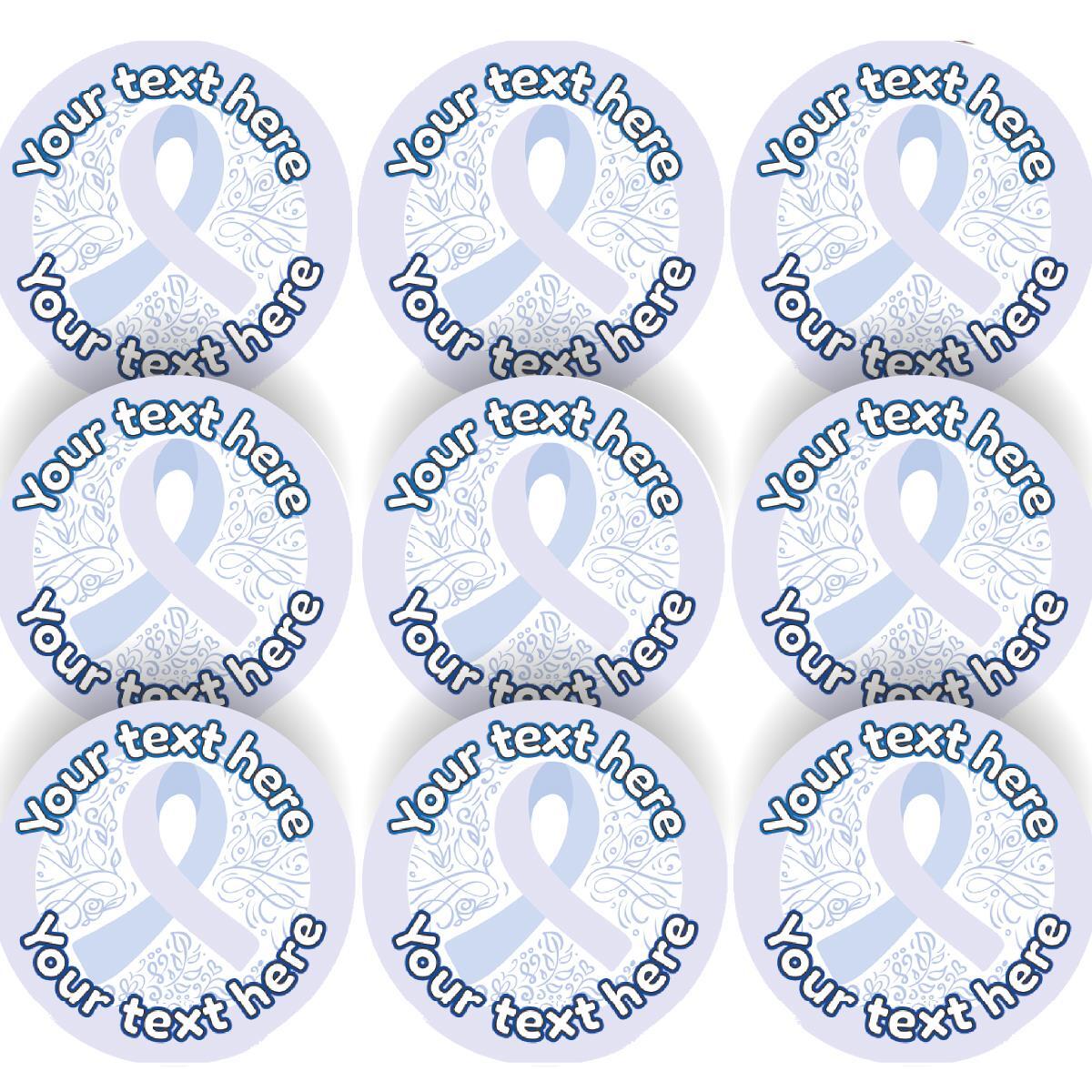 144 Prostate Cancer Awareness Personalised 30mm Stickers Teachers Parents School