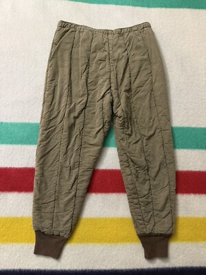 Vintage 40s WW2 Quilted Padded Pants Size 34x25.5 Soviet