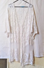 She+Sky size S/M robe kimono lace coverup white sheer layering long bell sleeve — photo 3