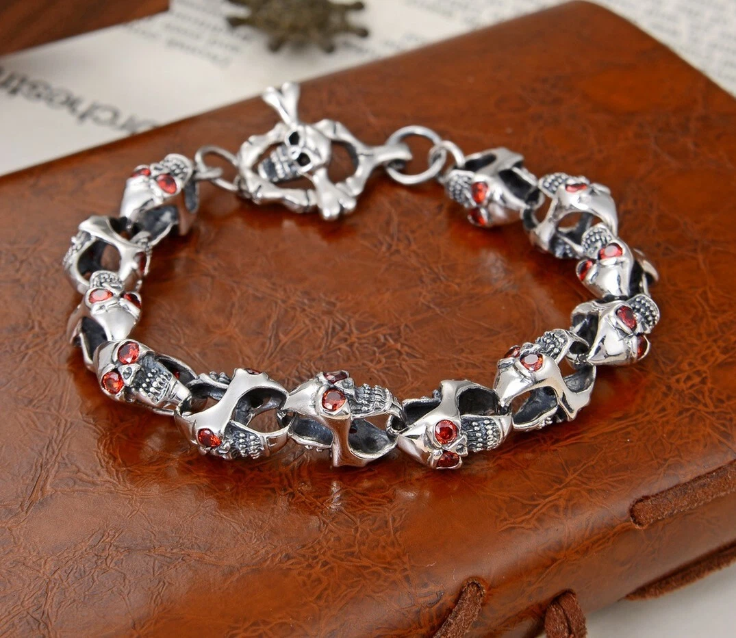 Red clearance skull bracelet