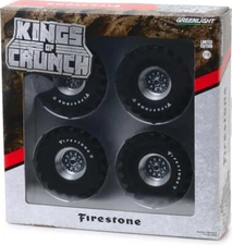 Greenlight 1:18 Scale Kings of Crunch Firestone 48 Inch Tire & Wheel Set 13546