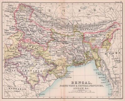 British India East Bengal Northwest/Central Provinces Assam