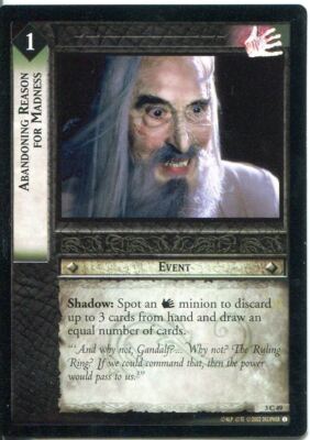 Herr der Ringe CCG Karte RotEL 3.C49 Verlassener Grund für den Wahnsinn