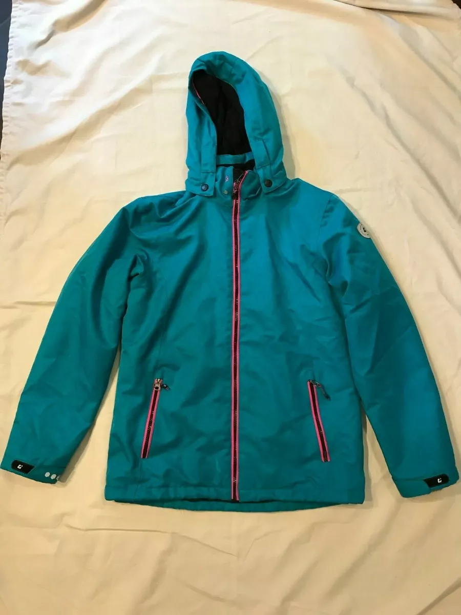 Boys Youth KILLTEC LEVEL 3 waterproof Hooded Ski Jacket Size 14 Aqua Black Pink eBay