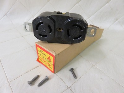 Arrow Hart Twist Lock Plug Power Outlet Socket Brown NOS XT7580G 