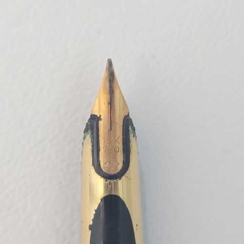 Vintage Waterman C/F Gold Plate Fancy Fountain Pen 18K Nib Made In France - Picture 7 of 7