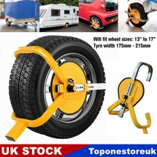 13''-17'' Wheel Lock Clamp Heavy Duty Anti-theft Car Caravan Trailer Clamp 3 Key