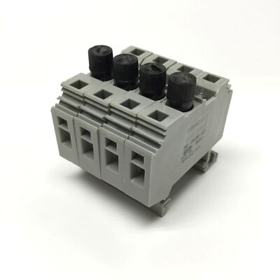Lot of 4 Wago 282-128/281-417 Fuse Holder Terminal Block 1/4'' x 1-1/4'' 250V 10A