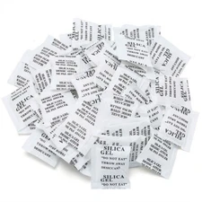 50 Packets 1.5 X 1 Silica Gel Desiccant Pack Moisture Absorber Reusable Safe