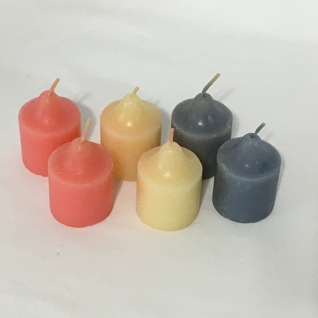 6 PartyLite Votive Candles Decorative Collectible Pastel 2Red 2Cream