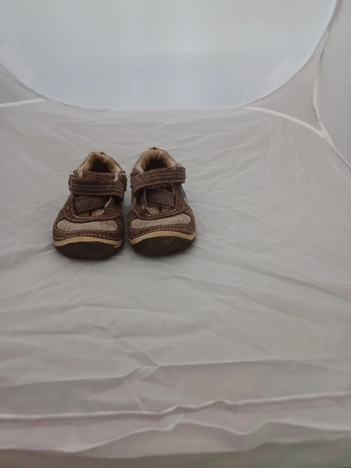 SAPATOS STRIDE RITE TRENT BEBÊ CRIANÇA MENINOS tamanho 5 largura COURO MARROM MUITO FOFO - Imagem 4 de 4