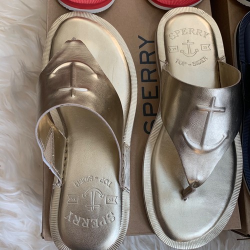 Sperry Women's Slippers Sandals Seaport Thong Flat Slides Flip Flops Memory foam - Picture 17 of 17