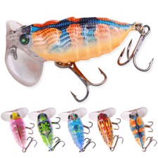 6PCS/Set 4cm/4g Insect Cicada Fishing Lure Minnow Crankbait Topwater Bait Tackle